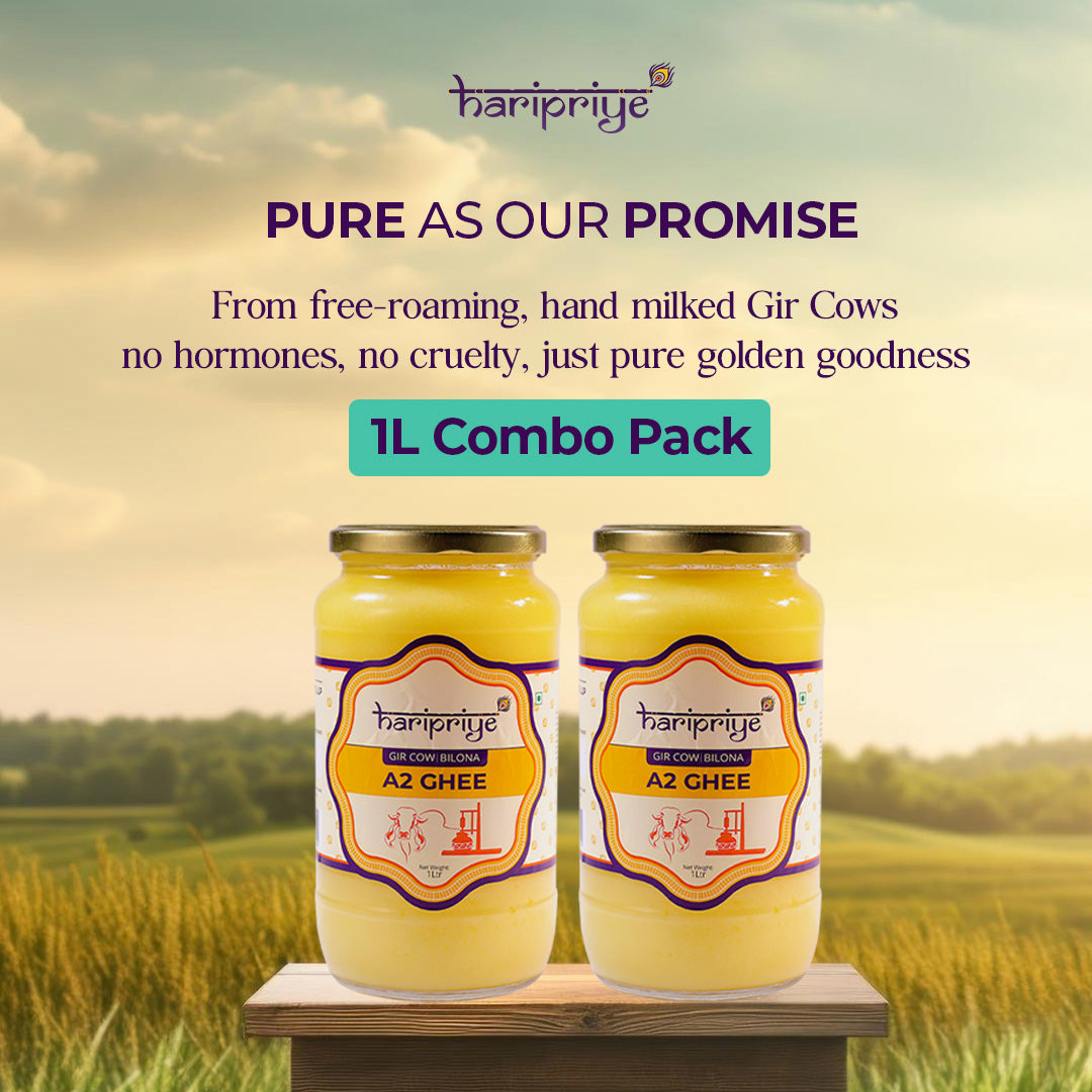 Organic A2 Gir Cow Ghee 1L Combo Pack